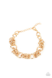 Paparazzi Jewelry Exclusive Bracelet Big CIty Chic - Gold