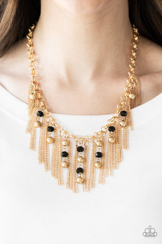 Paparazzi Jewelry Necklace Ever Rebellious - Gold