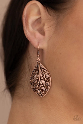 Paparazzi Jewelry Earrings One Vine Day - Copper