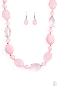 Paparazzi Jewelry Necklace Staycation Stunner - Pink