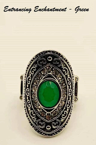 Paparazzi Jewelry Ring Entrancing Enchantment Green