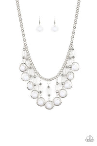 Paparazzi Jewelry Necklace Cool Cascade - White