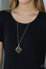 Load image into Gallery viewer, Paparazzi Jewelry Necklace Square It Up Rose Gold