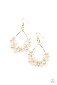 Paparazzi Exclusive Earrings Marina Banquet - Gold