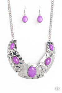 Paparazzi Jewelry Necklace RULER In Favor - Purple
