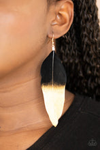 Load image into Gallery viewer, Paparazzi Jewelry Earrings Fleek Feathers - Black