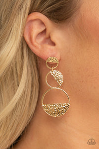 Paparazzi Jewelry Earrings Triple Trifecta - Gold