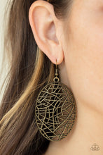 Load image into Gallery viewer, Paparazzi Jewelry Earrings Way Out of Line - Brass