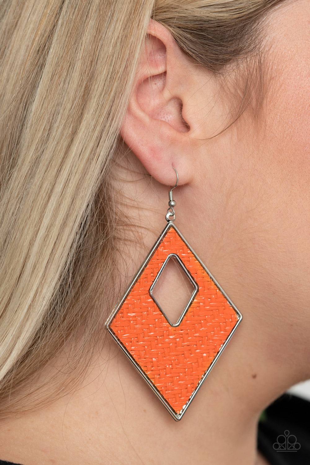 Paparazzi Jewelry Earrings Woven Wanderer - Orange