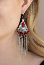 Load image into Gallery viewer, Paparazzi Jewelry Earrings Floating on HEIR - Red
