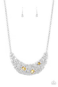 Paparazzi Jewelry Necklace Fabulously Fragmented - Yellow