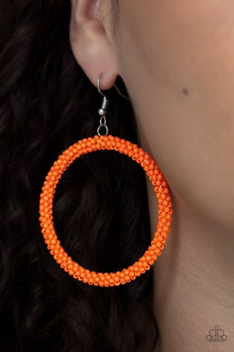Paparazzi Jewelry Earrings Beauty and the BEACH - Orange