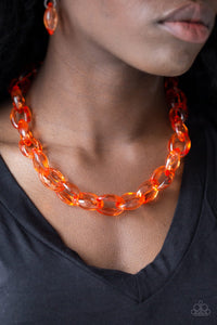 Paparazzi Jewelry Necklace Ice Queen - Orange/Ice Ice Baby - Orange