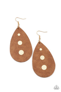 Paparazzi Jewelry Earrings Rustic Torrent - Gold