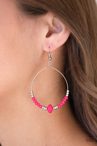 Paparazzi Jewelry Earrings Retro Rural - Pink