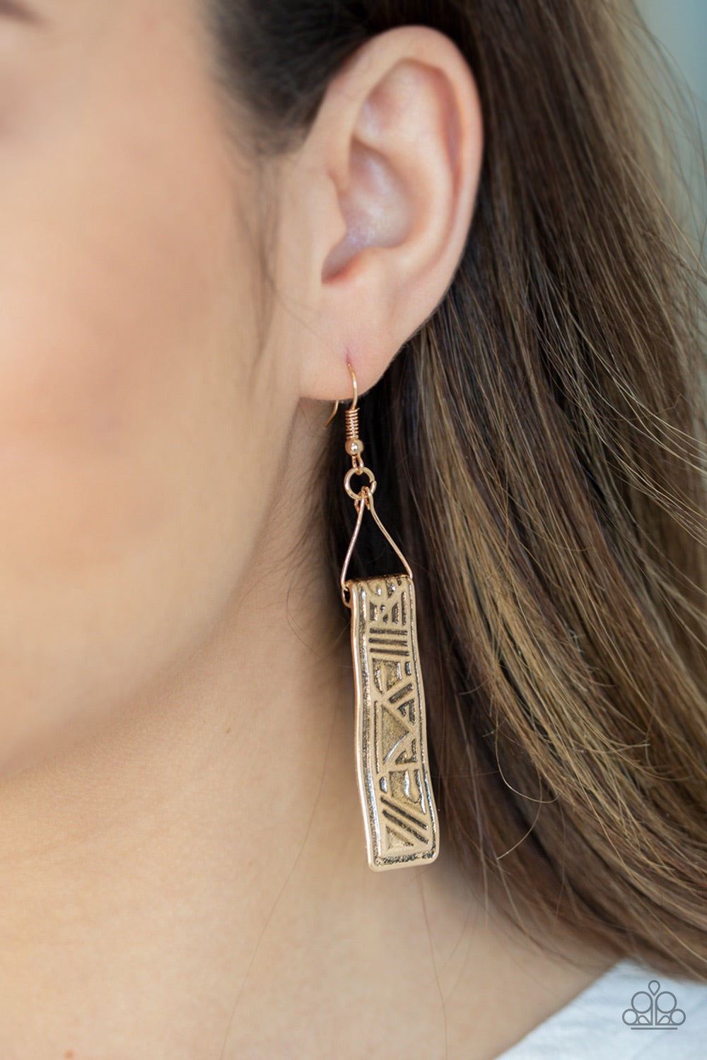 Paparazzi Jewelry Earrings Ancient Artifacts - Gold