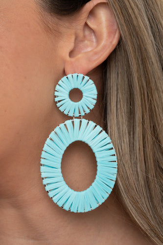 Paparazzi Jewelry Earrings Foxy Flamenco - Blue