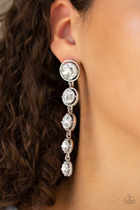 Paparazzi Jewelry Earrings  Drippin In Starlight - White