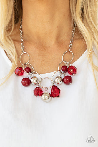 Paparazzi Jewelry Necklace Cosmic Getaway - Red