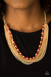 Paparazzi Jewelry Necklace  Fierce Fashion - Orange