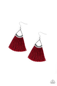 Paparazzi Jewelry Earrings Tassel Tuesdays Red