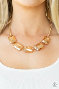 Paparazzi Jewelry Necklace Heard It On The HEIR-Waves - Gold