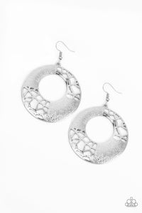 Paparazzi Jewelry Earrings Shattered Shimmer - Silver