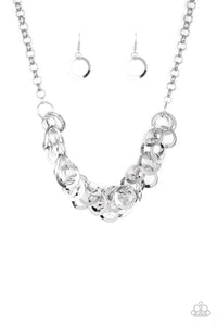 Paparazzi Jewelry Necklace Ringing In The Bling - Silver