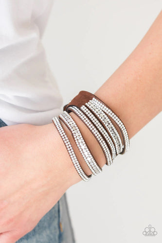 Paparazzi Jewelry Exclusive Bracelet Rock Star Attitude - Brown