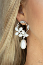 Load image into Gallery viewer, Paparazzi Exclusive Earrings Elegant Expo - White