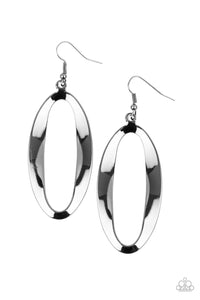 Paparazzi Jewelry Earrings OVAL My Head - Black
