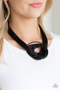 Paparazzi Jewelry Necklace Knotted Knockout - Black