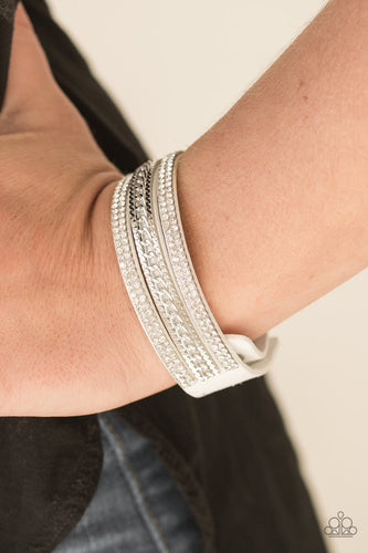 Paparazzi Jewelry Bracelet Unstoppable - White