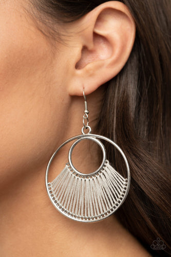 Paparazzi Jewelry Earrings Really High-Strung - Silver