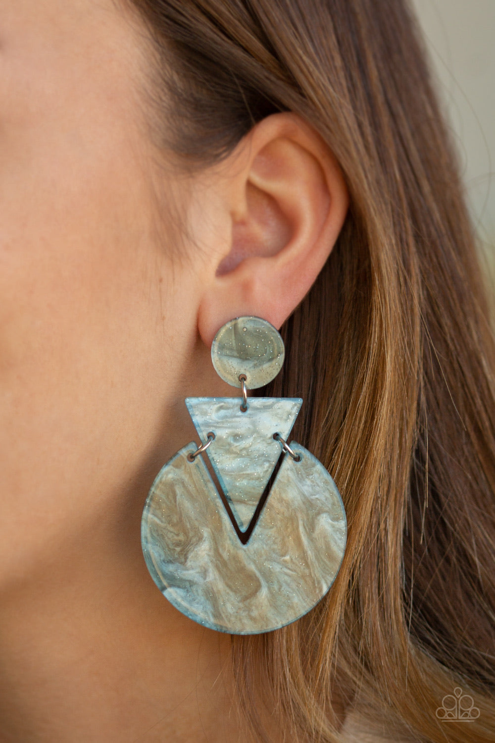 Paparazzi Jewelry Earrings Head Under WATERCOLORS - Blue