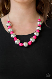 Paparazzi Jewelry Necklace Top Pop - Pink