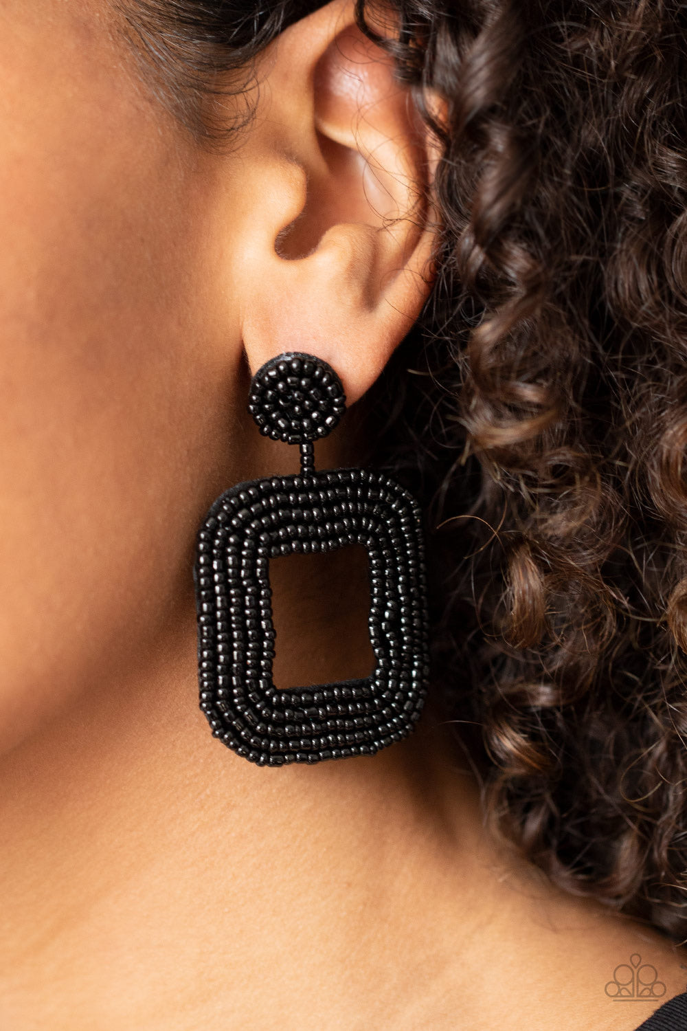Paparazzi Jewelry Earrings Beaded Bella - Black