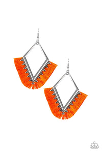 Paparazzi Jewelry Earrings When In Peru - Orange