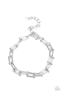 Paparazzi Exclusive Bracelet Grunge City - Silver