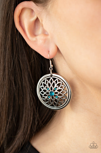 Paparazzi Jewelry Earrings Mega Medallions - Blue