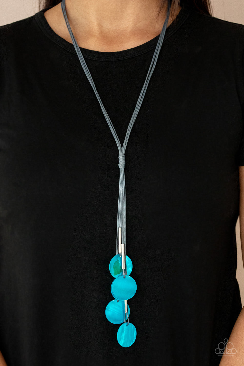 Paparazzi Jewelry Necklace Tidal Tassels - Blue