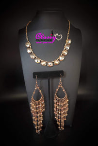 Featured Set Copper Metro Earrings/Necklace