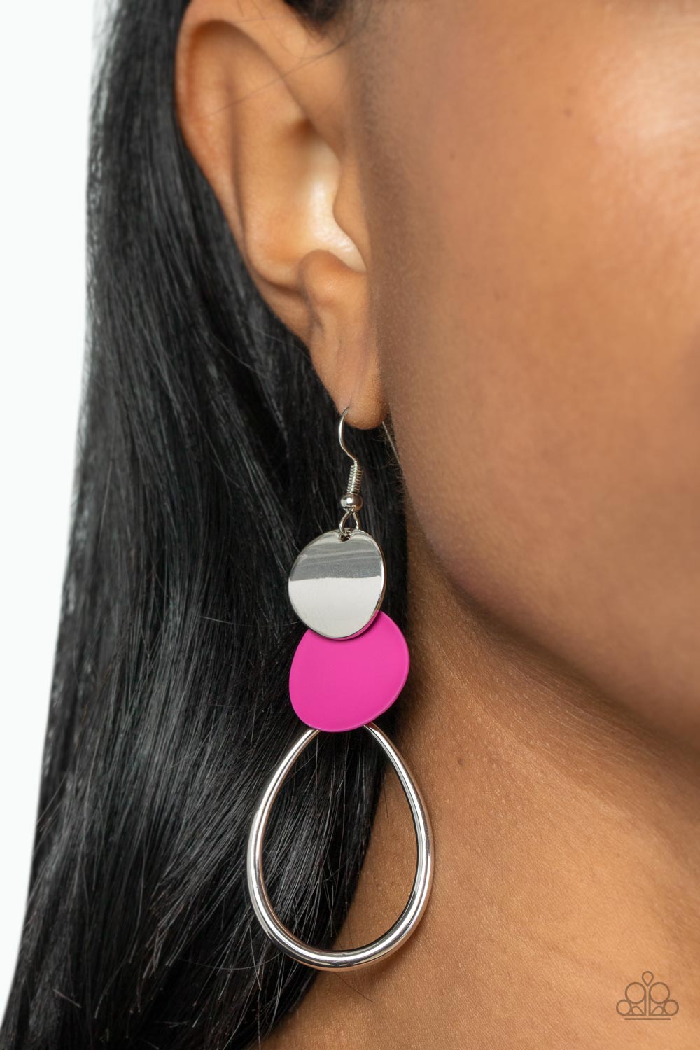 Paparazzi Jewelry Earrings Retro Reception - Pink