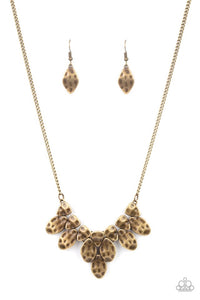 Paparazzi Jewelry Necklace Rustic Smolder - Brass