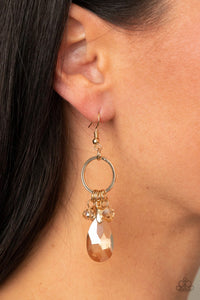 Paparazzi Jewelry Earrings Unapologetic Glow - Gold