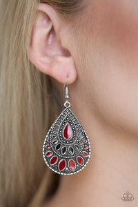 Paparazzi Jewelry Earrings Westside Wildside - Red