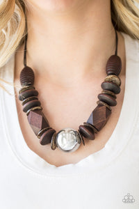 Paparazzi Jewelry Wooden Grand Turks Getaway - Brown