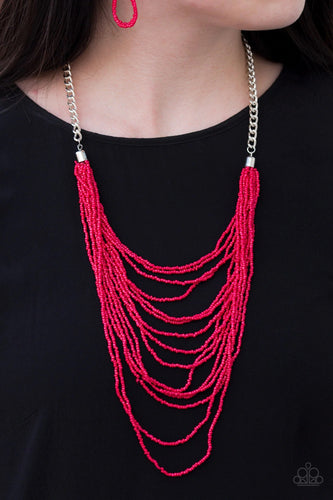 Paparazzi Jewelry Necklace  Bora Bombora - Red