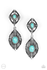 Paparazzi Jewelry Earrings Painted Peaks - Blue