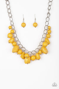 Paparazzi Jewelry Necklace Gorgeously Globetrotter - Yellow